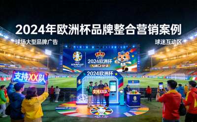 2024年欧洲杯品牌整合营销案例 - 球场大型品牌广告与球迷互动